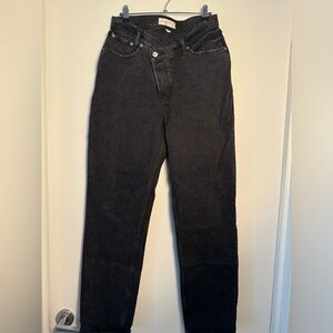 Abercrombie Black The Dad Jeans - Curve Love/Long